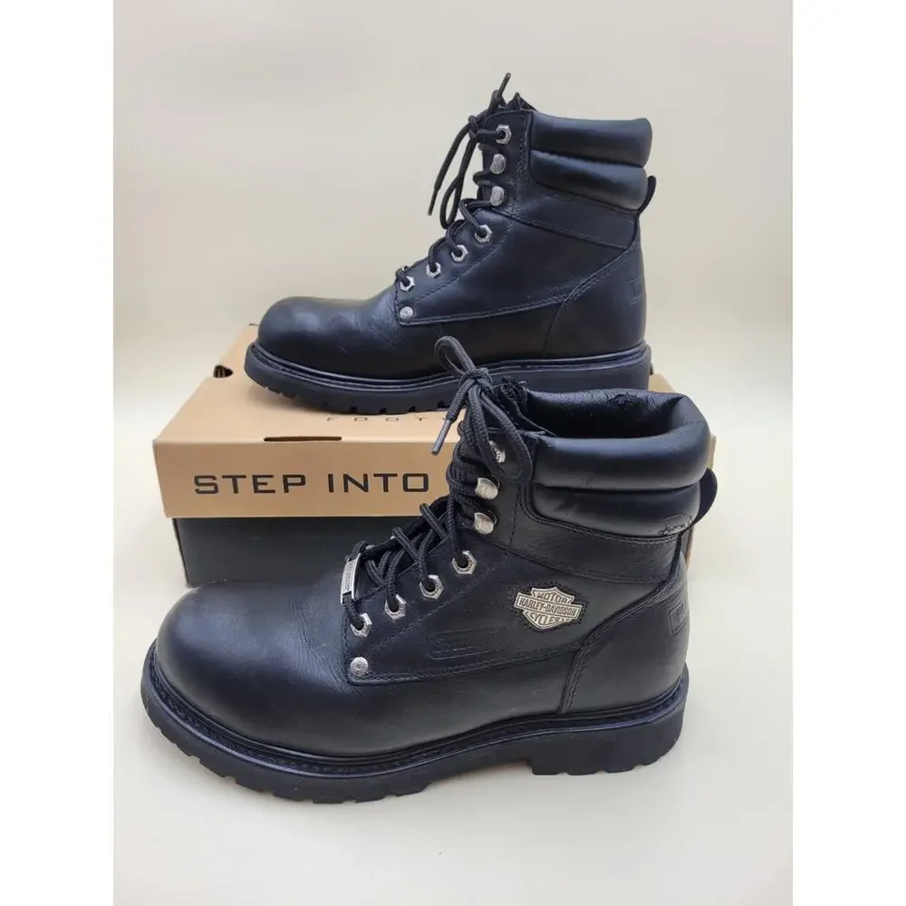 Harley-Davidson D91013 Men's Boot US 9.5 Black Original Box Included Steel Toe